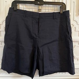 Navy Theory Linen Shorts